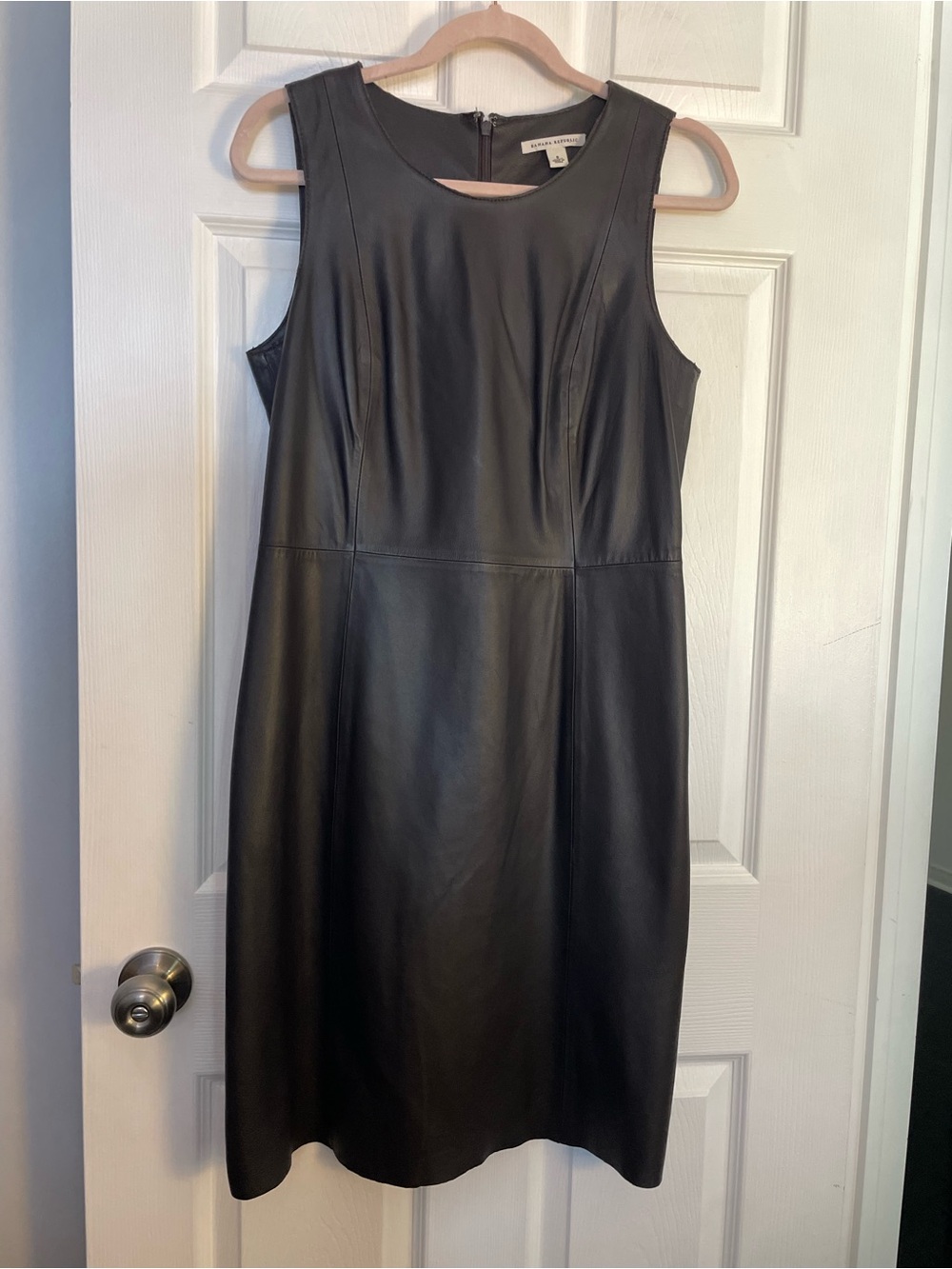 Banana republic 100% leather shift dress
